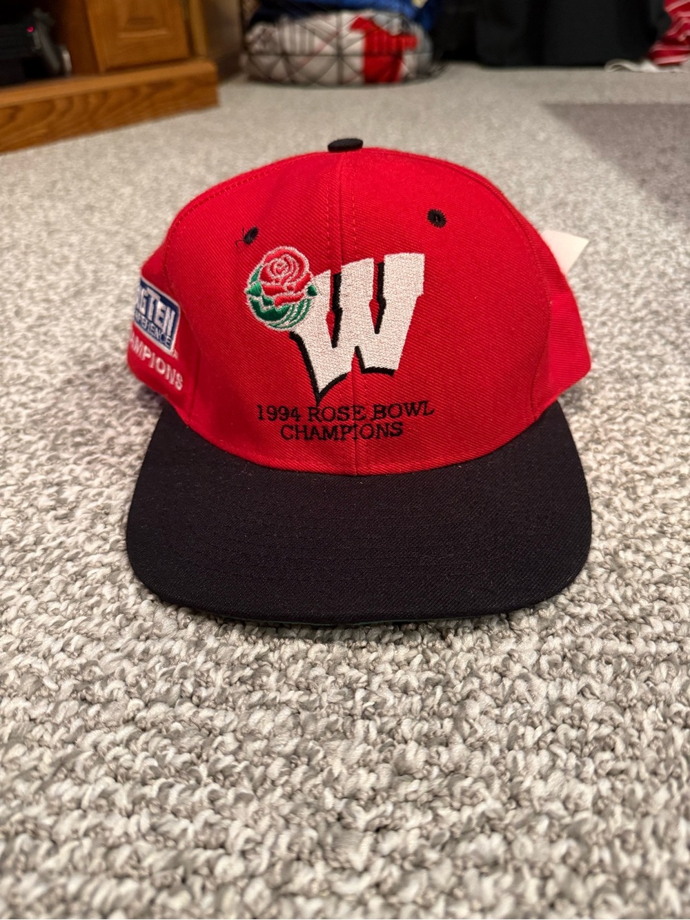 New Vintage 1994 Wisconsin Badgers NCAA Football Rose Bowl Champs Hat Deadstock